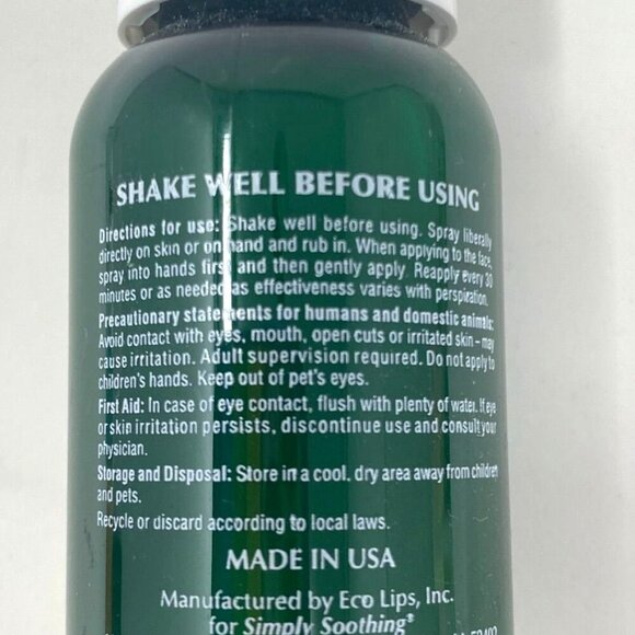 Bug Soother 1 Fl Oz Bug Spray Deterrent Safe Gentle Lemongrass Oil Made in USA - Picture 6 of 7